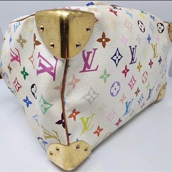 SOLD. Louis Vuitton White Murakami Speedy 30 - Picture 12 of 14